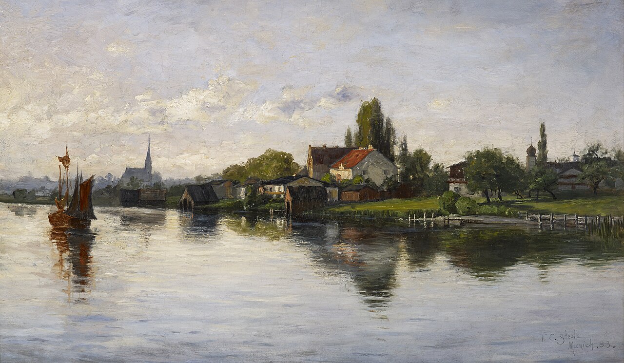 Village of Schliersee, Highlands by Theodore Clement Steele