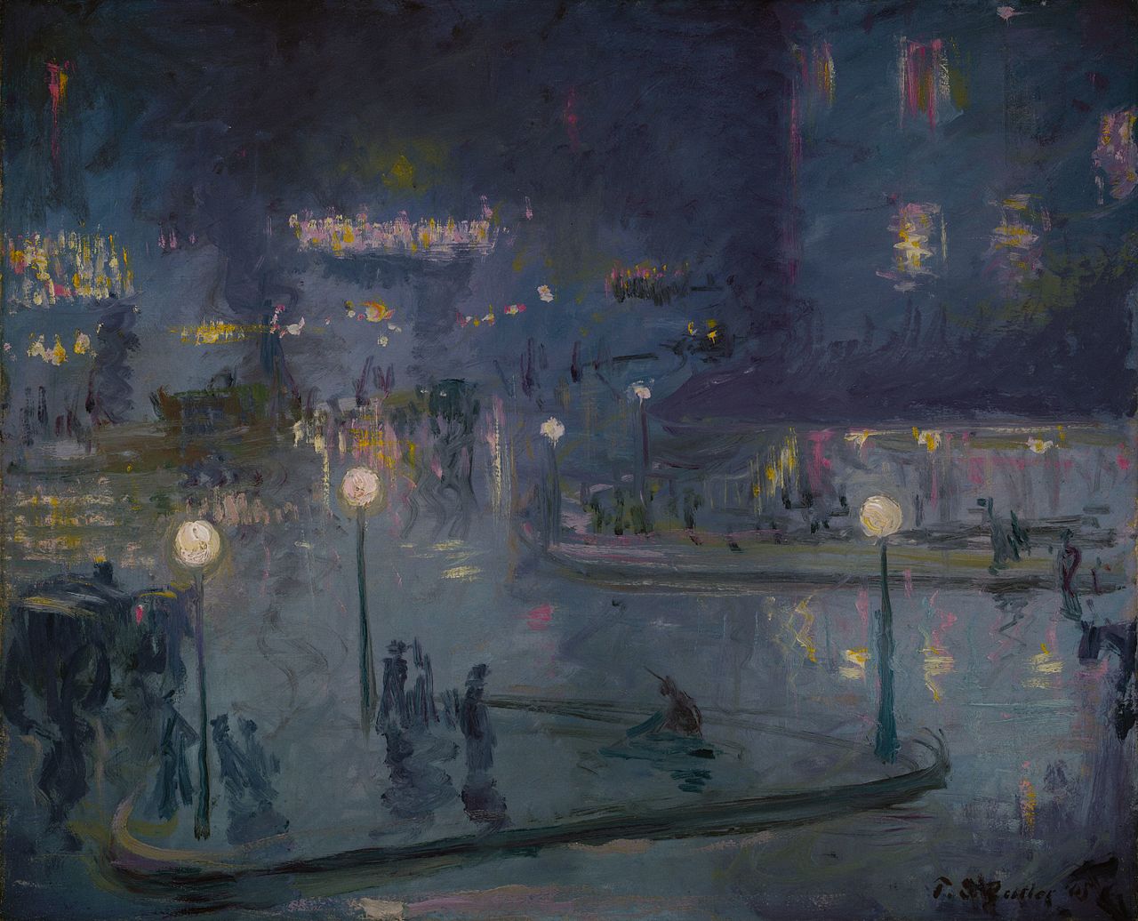 Place de Rome at Night by Theodore Earl Butler
