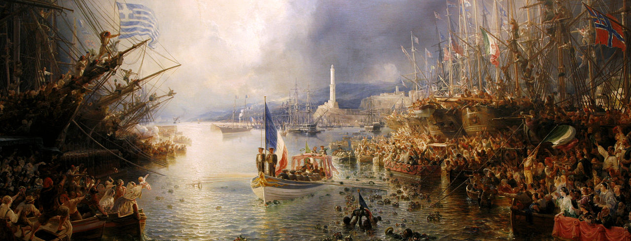 Napoleon III in Genoa by Théodore Gudin