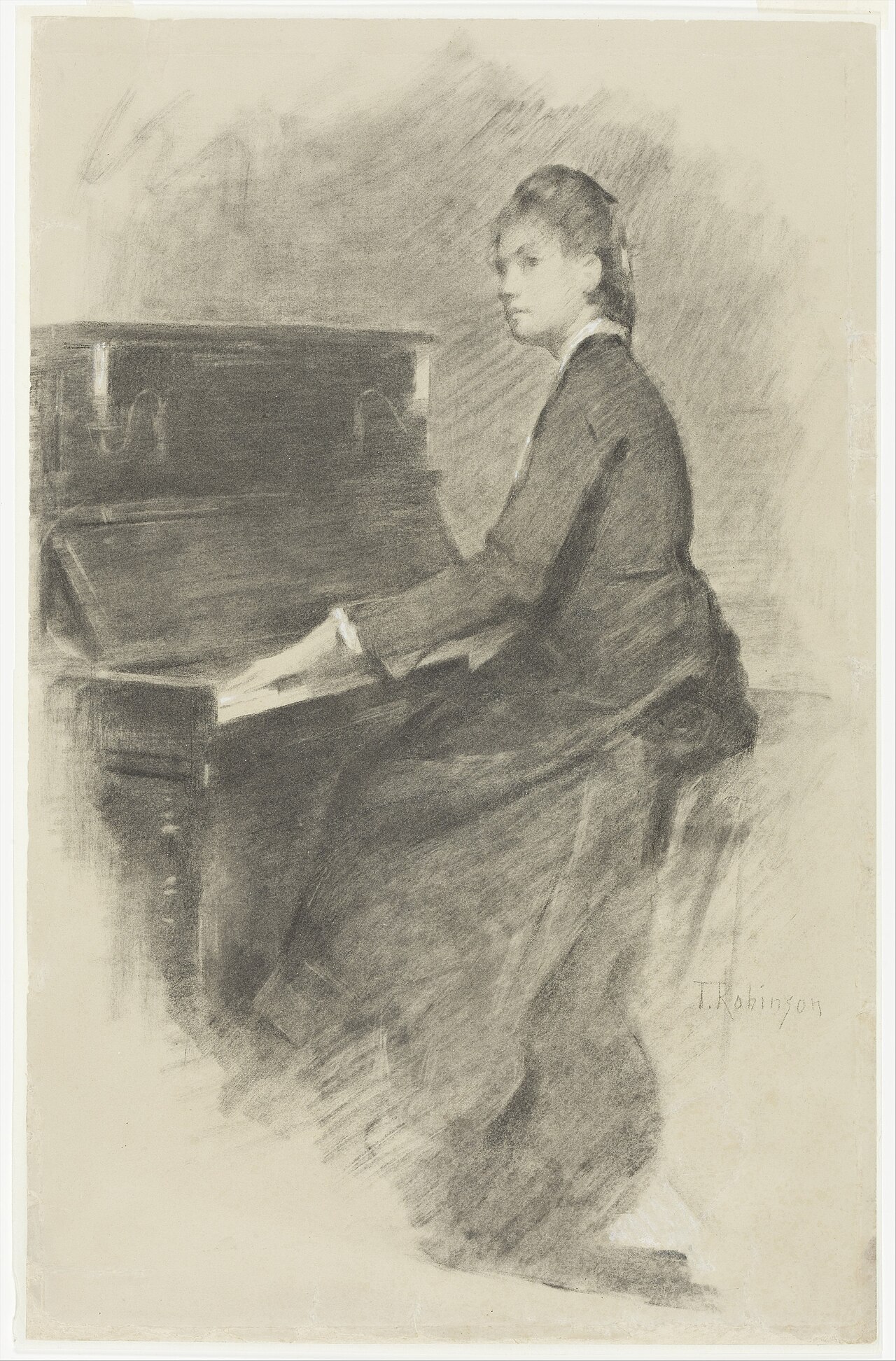 At the Piano by Theodore Robinson