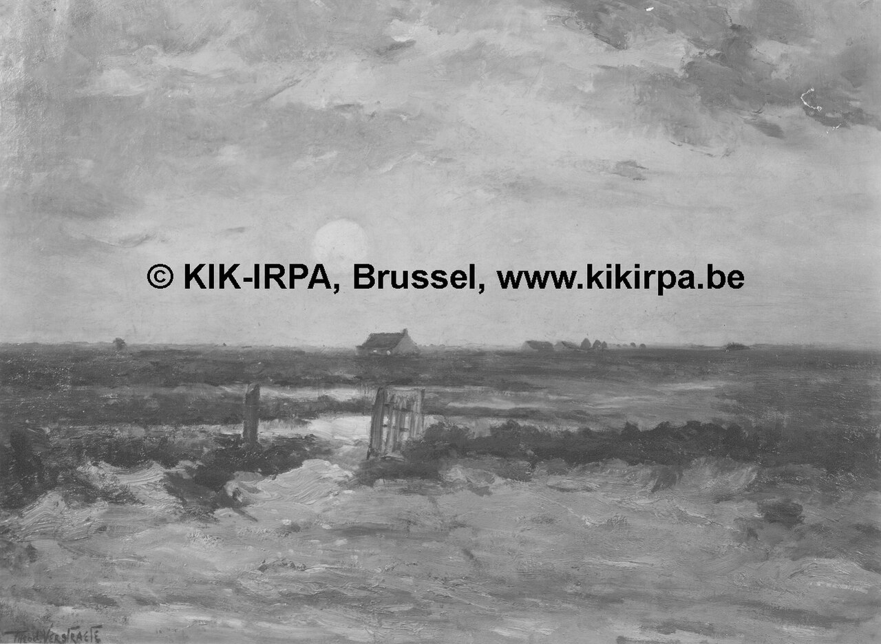 Rising of the Moon in Blankenberge by Théodore Verstraete
