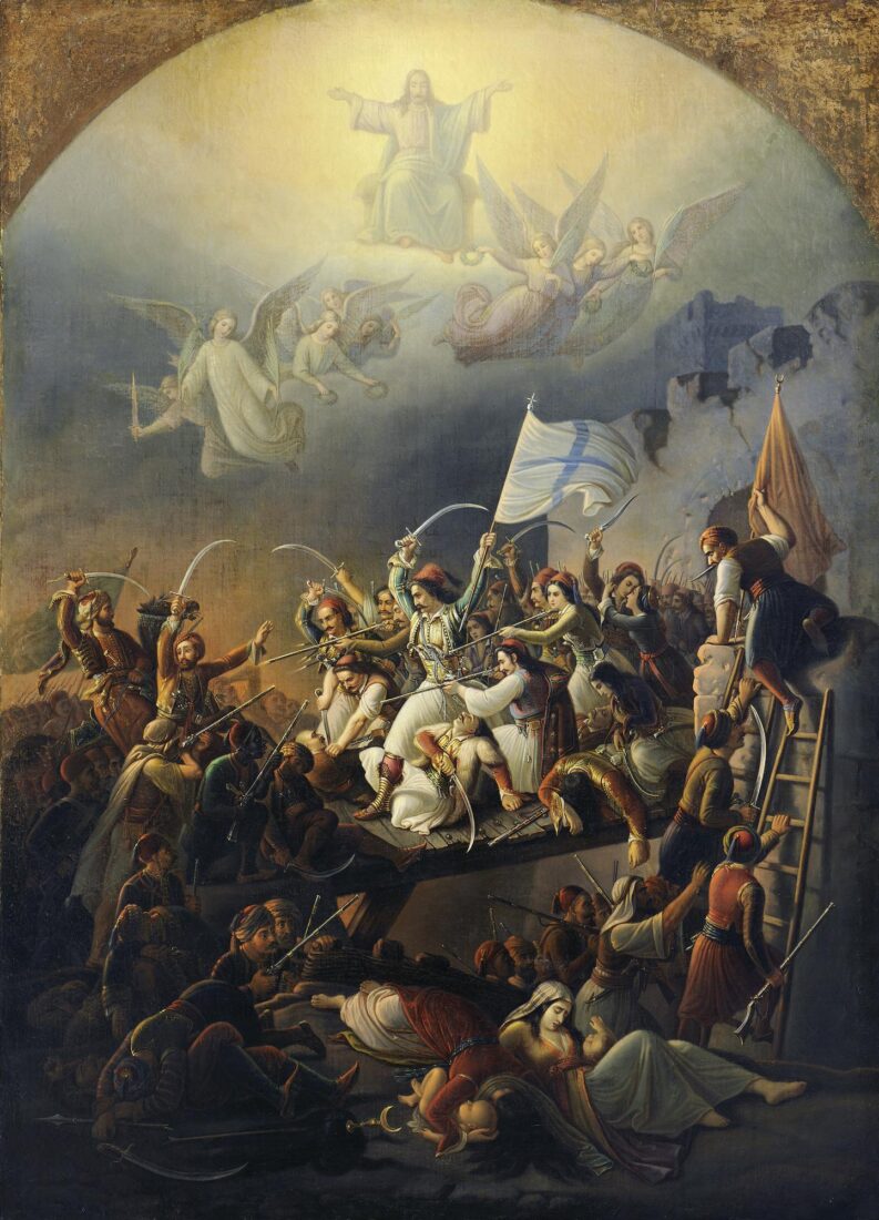 The sortie of Messolonghi by Theodoros Vryzakis
