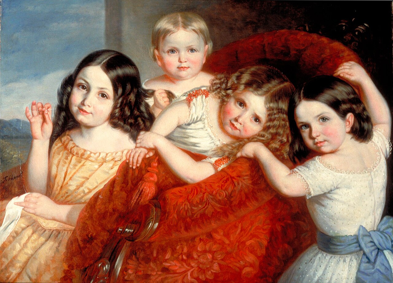 Noémie, Eugénie, Antoinette and Séphora Hamel, The Artist's Nieces by Théophile Hamel