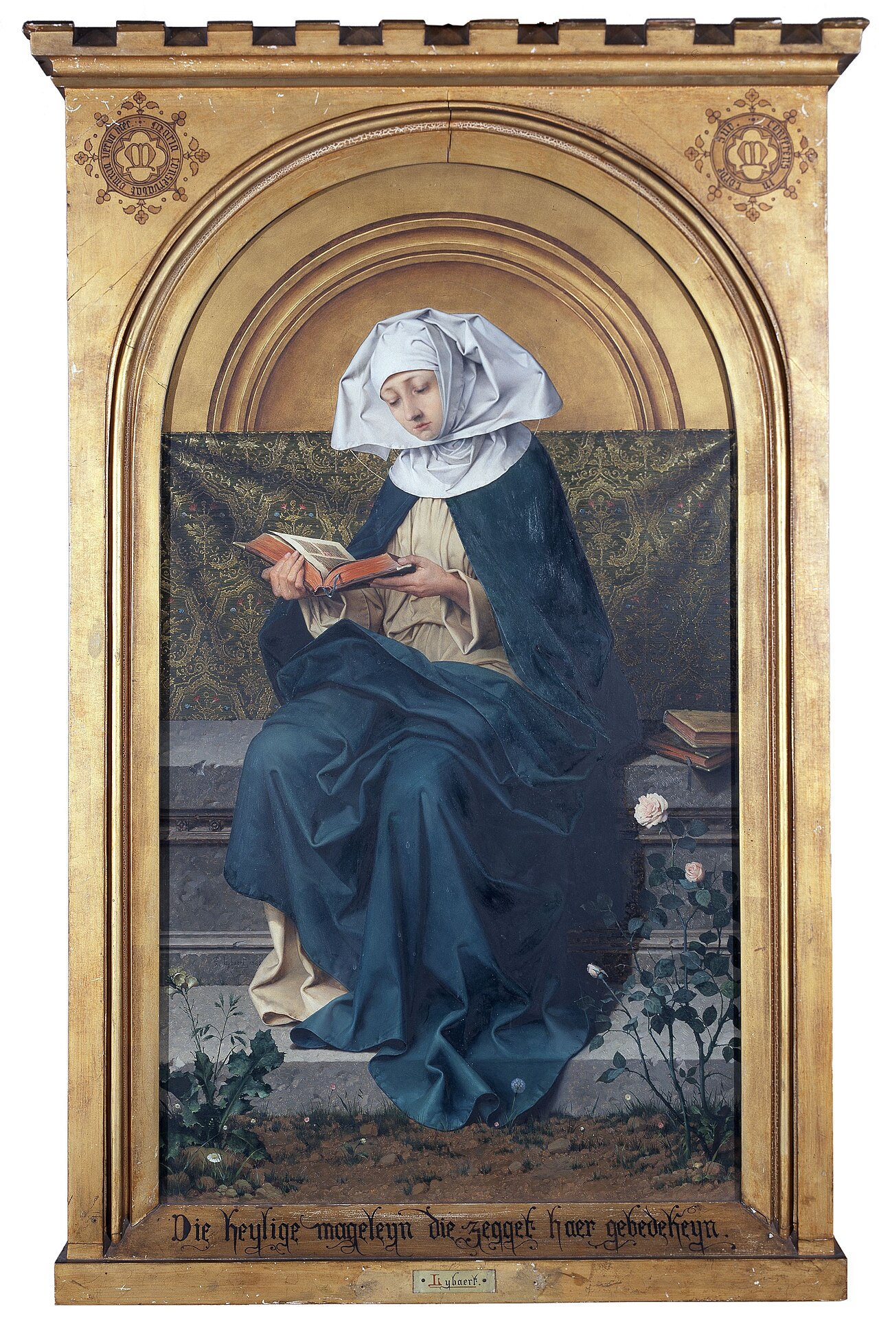The Virgin at Prayer by Theophile Marie Francois Lybaert