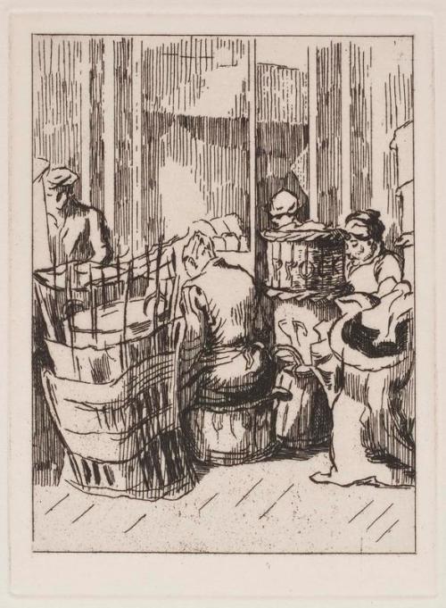 Men and Women with Baskets - Thérèse Lessore by Therese Lessore