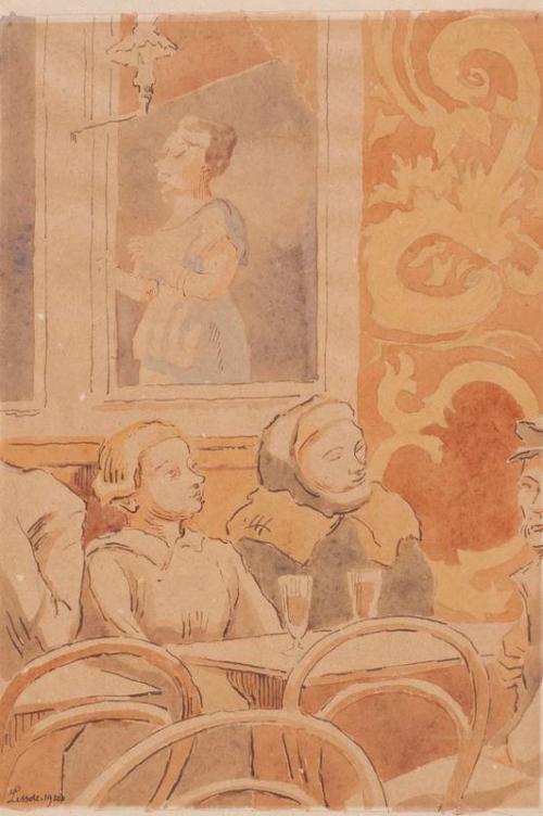 Thérèse Lessore - Bruges - Café Chantant by Therese Lessore