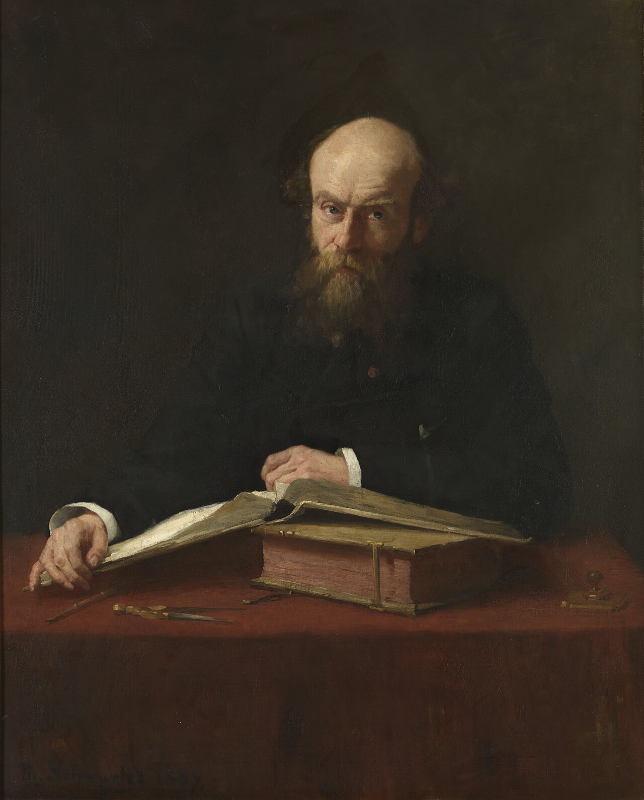 Portrait of Dr. P.J.H. Cuypers (1827-1921) by Thérèse Schwartze