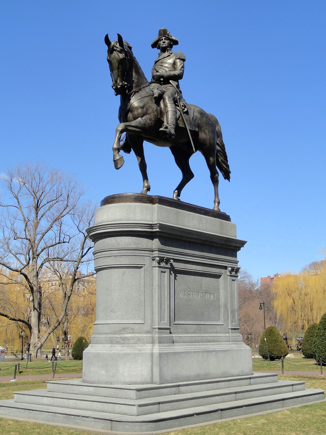 equestrian statue of George Washington by Thomas Ball