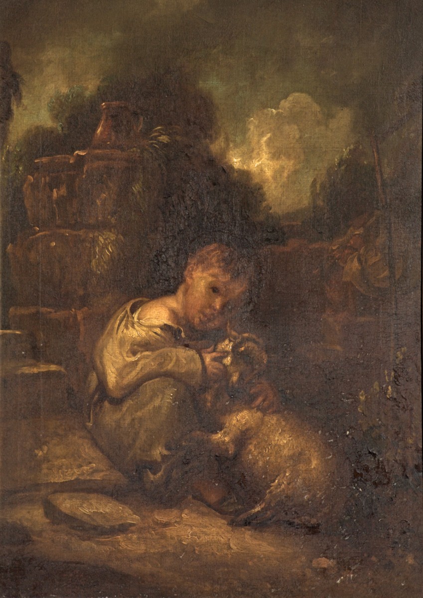 A Boy with a Lamb by Thomas Barker