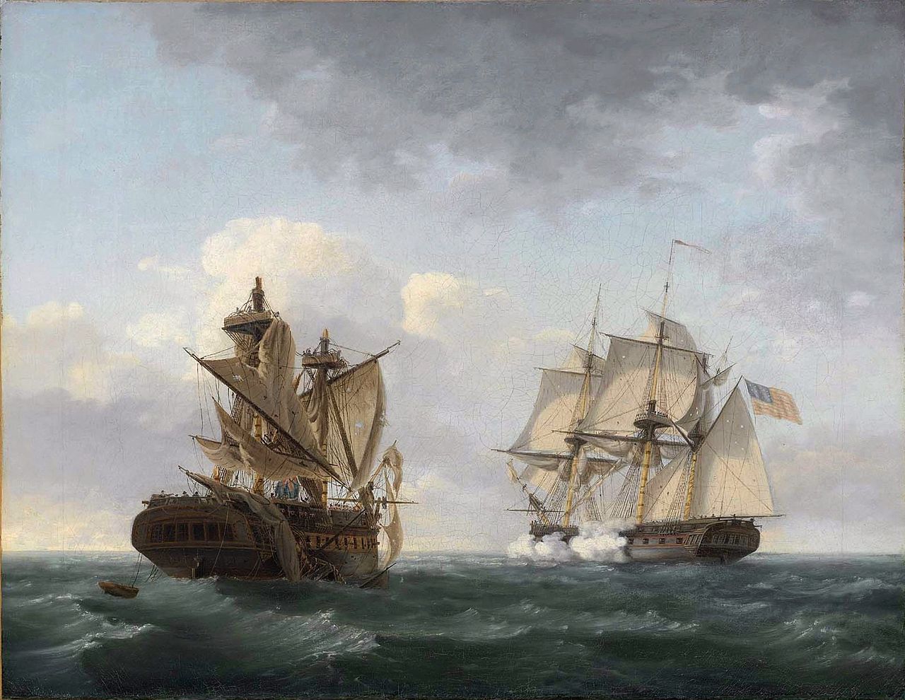 Engagement Between the "United States" and the "Macedonian" by Thomas Birch