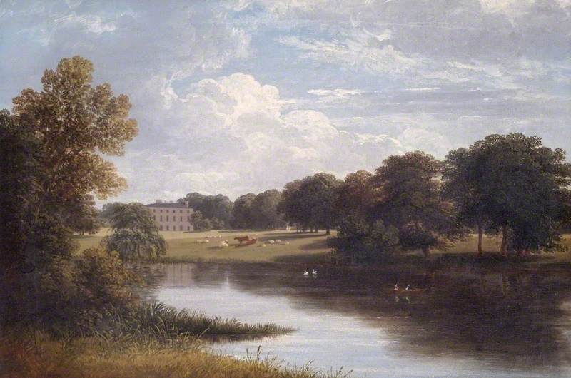 A View of Whiteknights across the Lake by Thomas Christopher Hofland