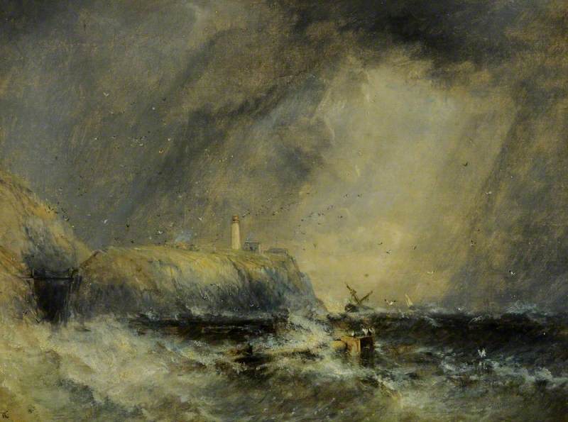 South Stack Lighthouse, Holyhead by Thomas Creswick