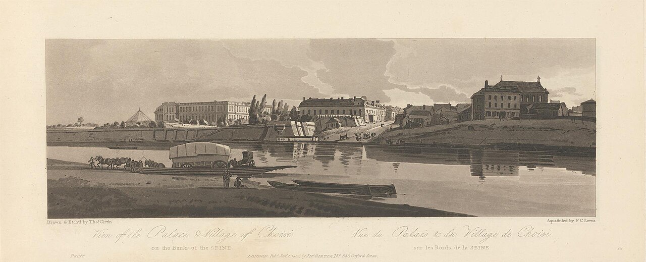 View of the Palace and Village of Choisi on the Banks of the Seine by Thomas Girtin