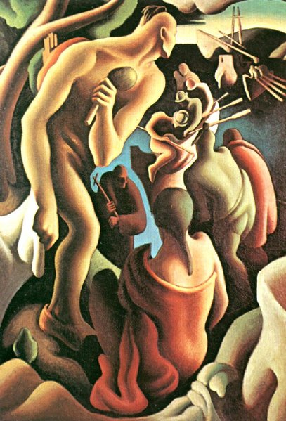 American Discovery Viewed by Native Americans by Thomas Hart Benton