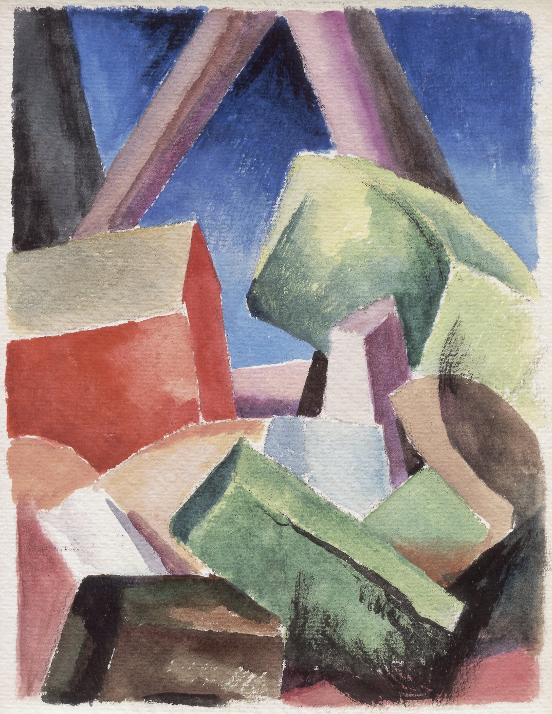 House in Cubist by Thomas Hart Benton