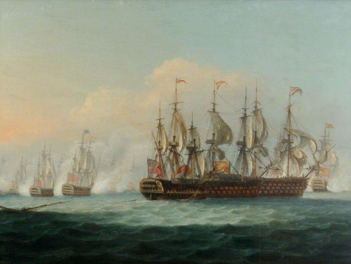Sir John Jervis and Nelson Defeat the Spaniards off Cape St Vincent by Thomas Luny