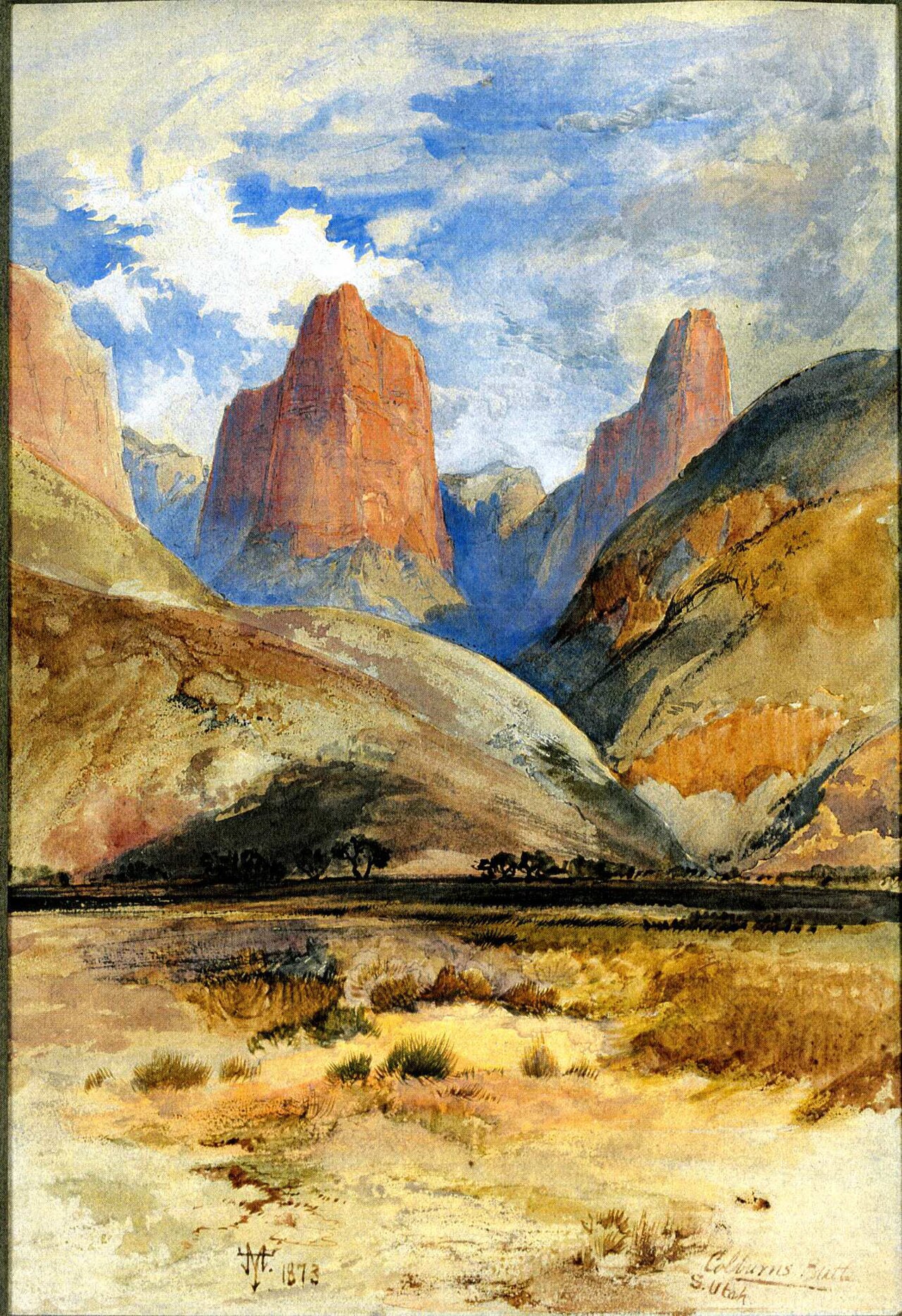 Colburn's Butte, South Utah by Thomas Moran