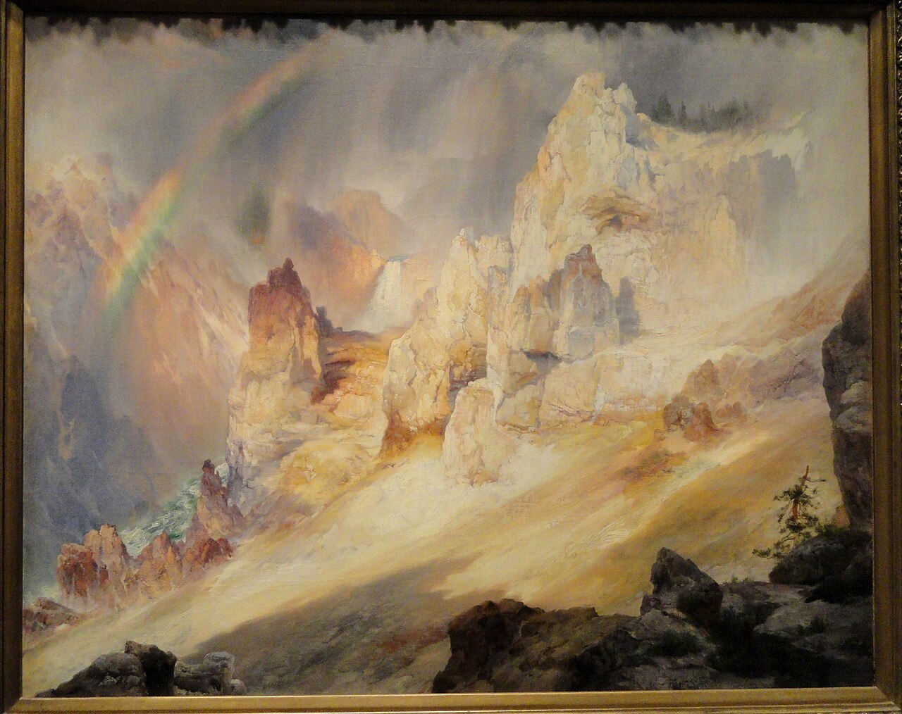 Rainbow over the Grand Canyon of the Yellowstone by Thomas Moran