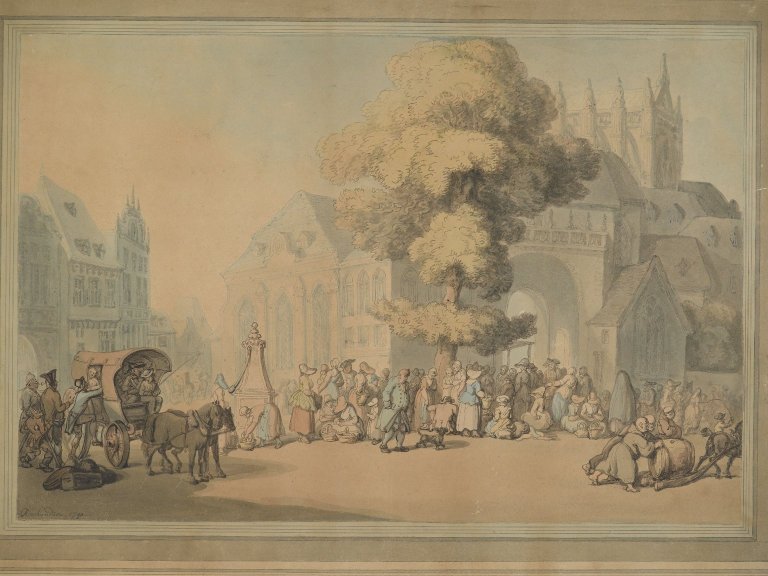 The Market Place by Thomas Rowlandson