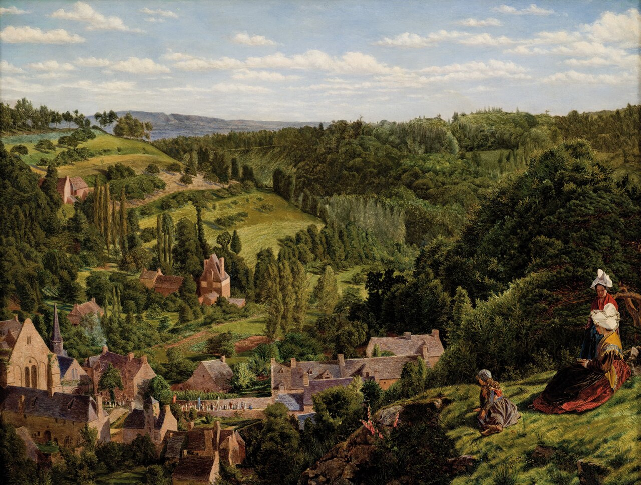 Léhon from Mont Parnasse, Brittany by Thomas Seddon