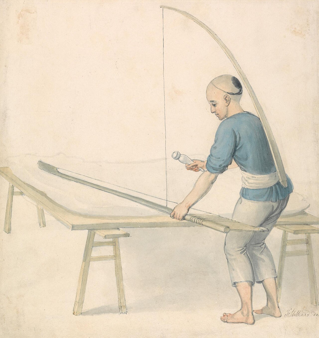 Chinese Youth Weaving by Thomas Stothard