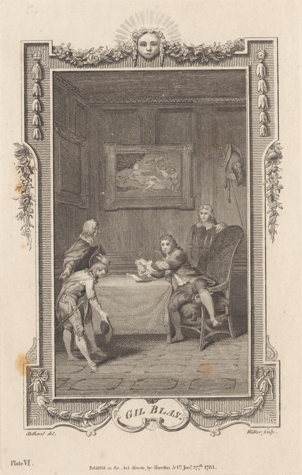 Illustrations for 'Gil Blas', plate VI by Thomas Stothard