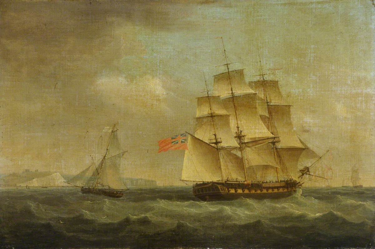 The East Indiaman Caesar by Thomas Whitcombe