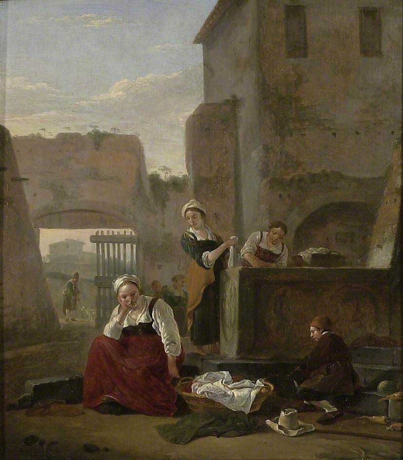 Italian Street Scene by Thomas Wijck