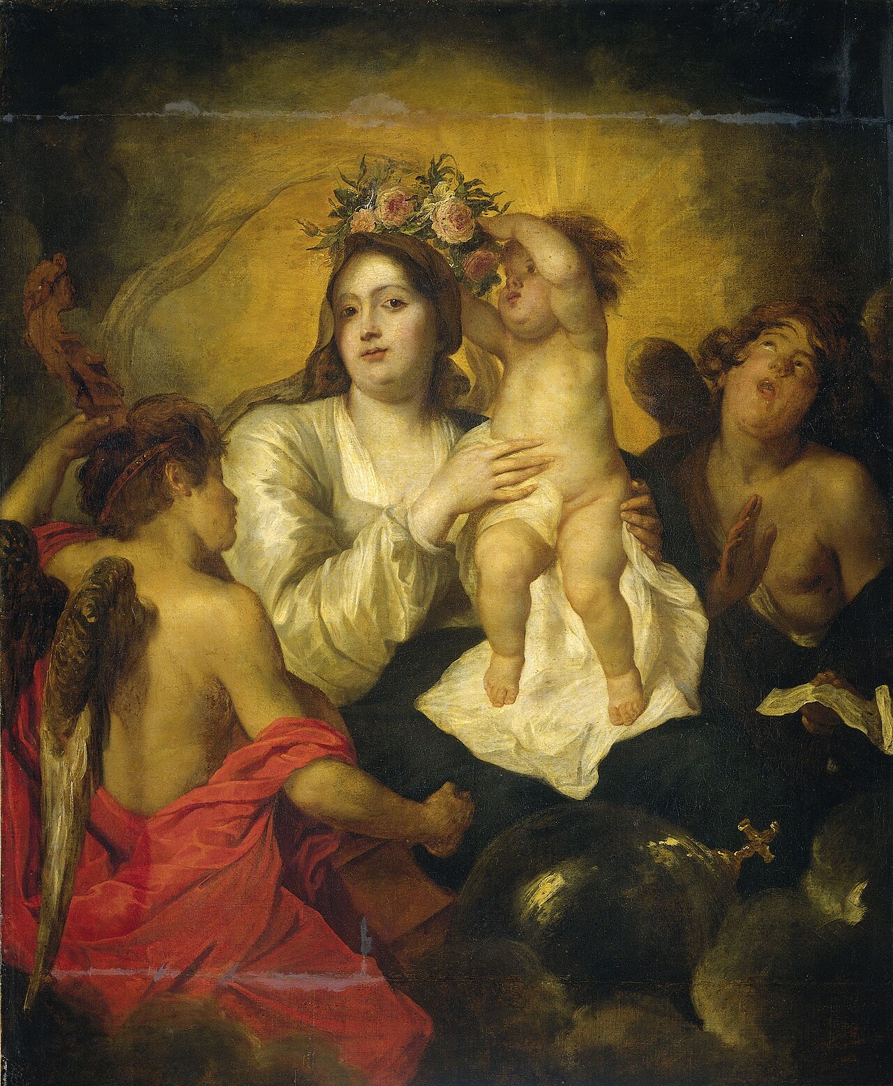 The Virgin Crowned by the Infant Christ by Thomas Willeboirts Bosschaert