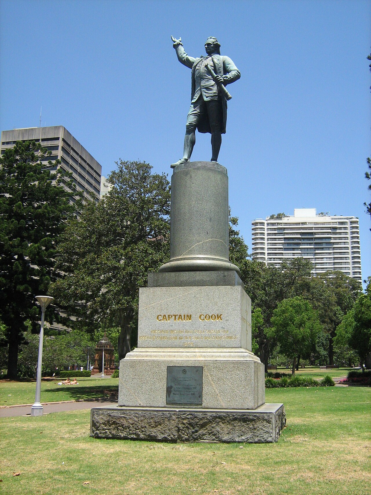 Captain James Cook Statue, Hyde Park, Sydney by Thomas Woolner