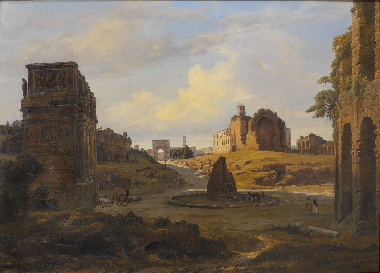 View towards Forum Romanum from the Colosseum by Thorald Læssøe
