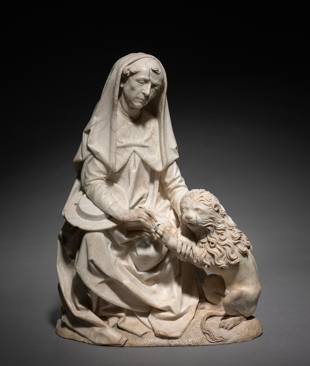 Saint Jerome and the Lion (From the former Church of St. Peter in Erfurt) by Tilman Riemenschneider