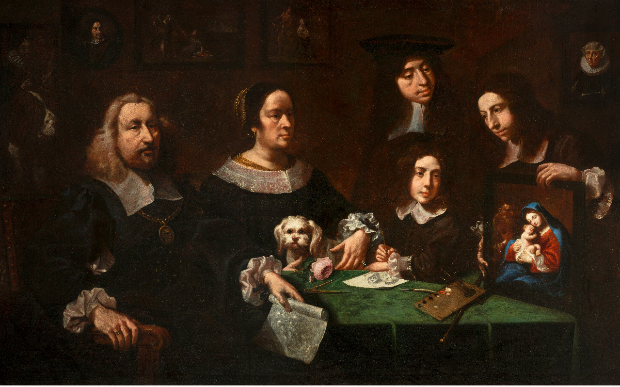 Self Portrait with His Family by Tobias Pock