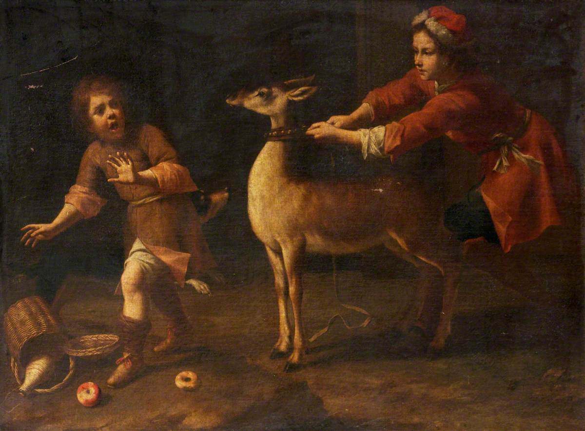 Children and a Roe Deer by Tommaso Salini