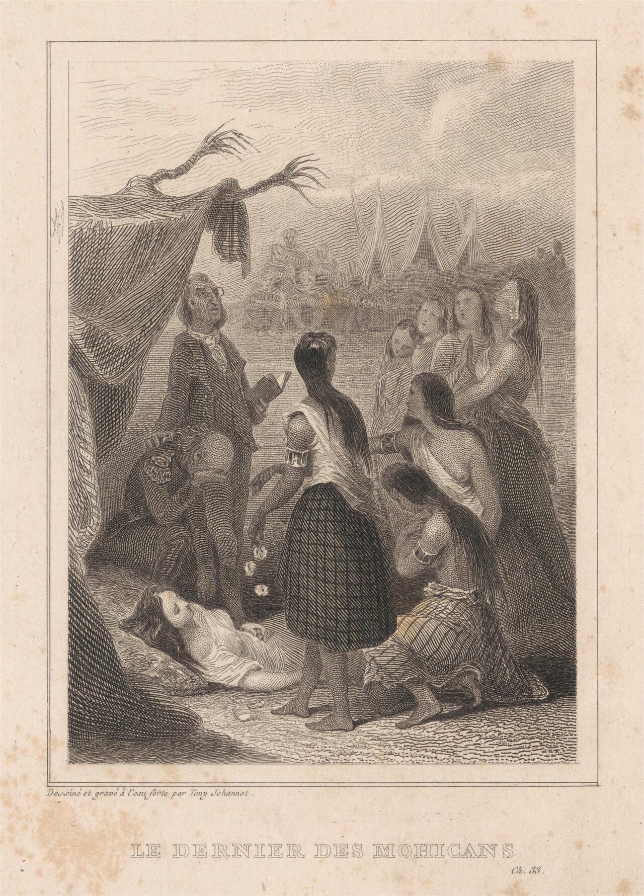 Le Dernier Des Mohicans by Tony Johannot