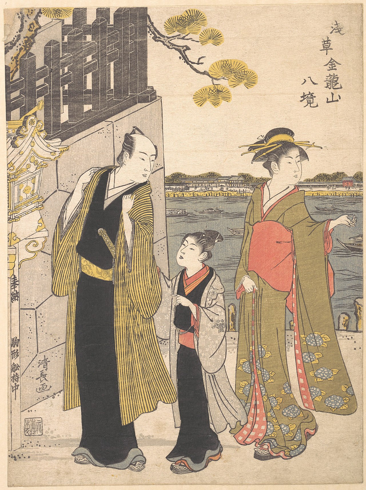 Asakusa Kinryūzan hakkyō by Torii Kiyonaga