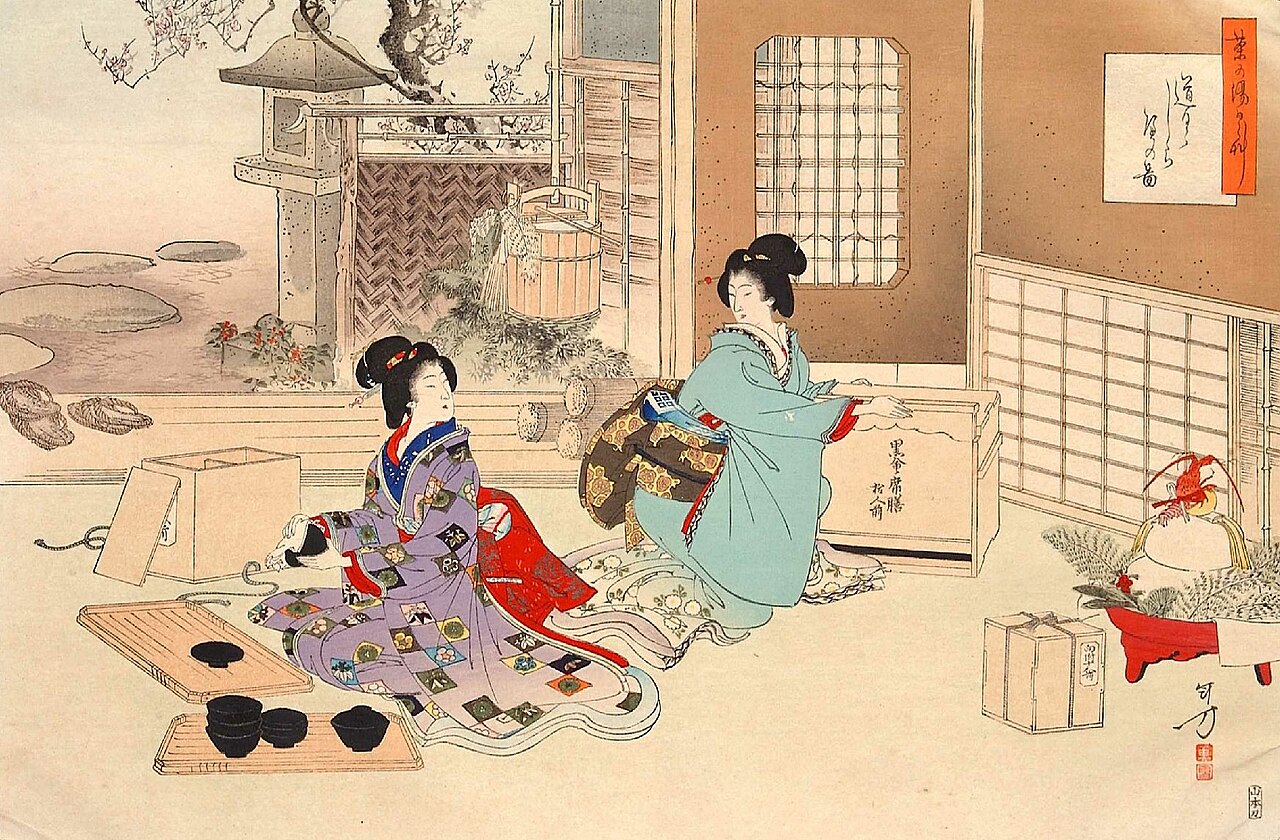 A Tea Ceremony Periwinkle by Toshikata Mizuno