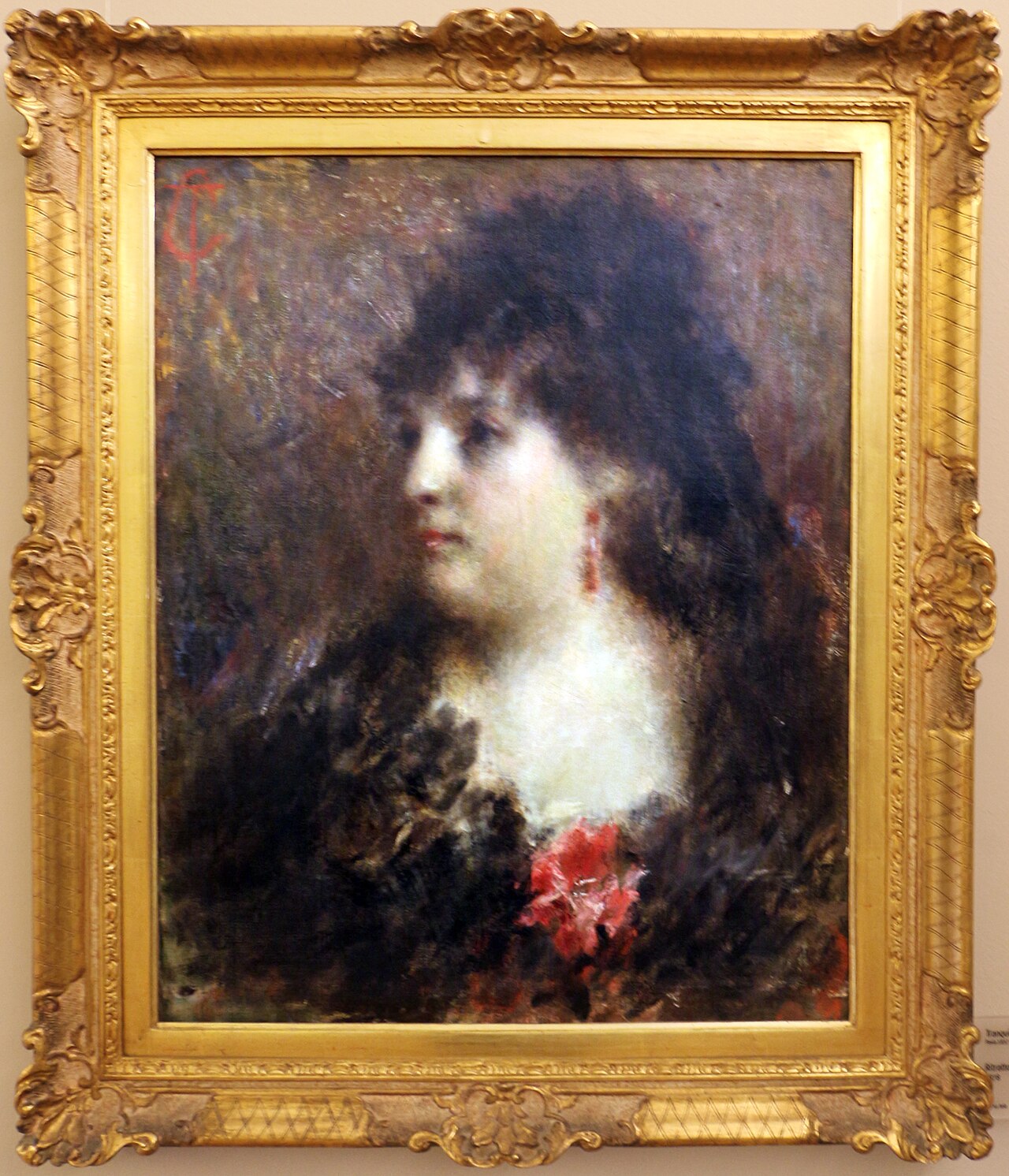 Portrait of Signora Curti by Tranquillo Cremona