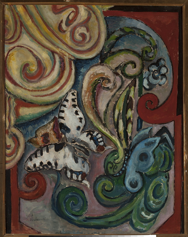 Flowers and butterflies by Tytus Czyżewski