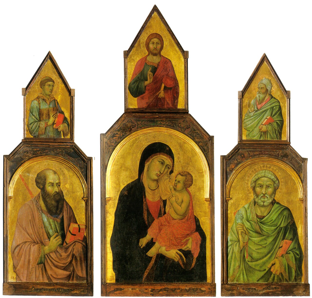 Madonna with child and Saint Peter and Saint Paul by Ugolino di Nerio