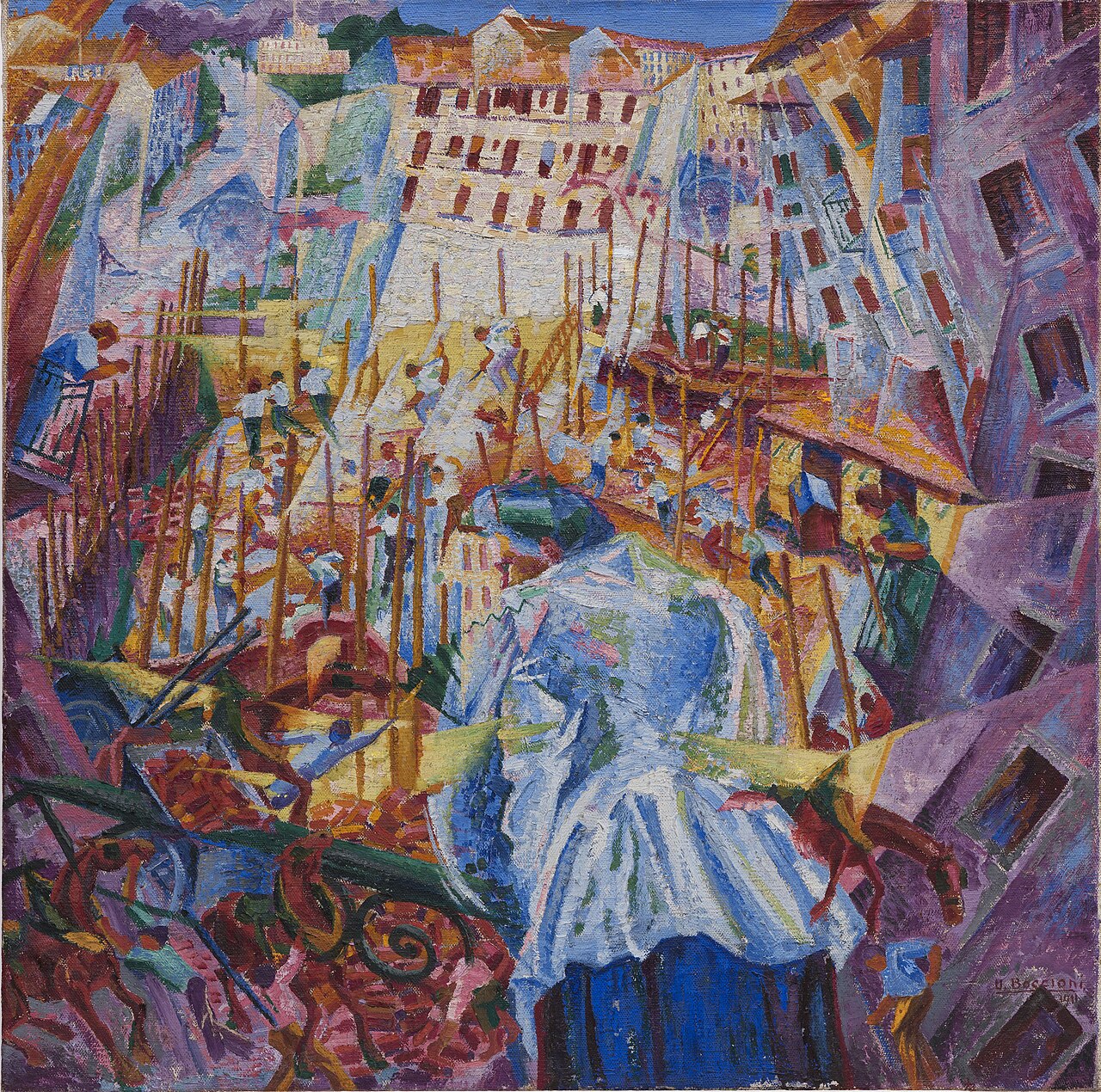 The Street Enters the House by Umberto Boccioni