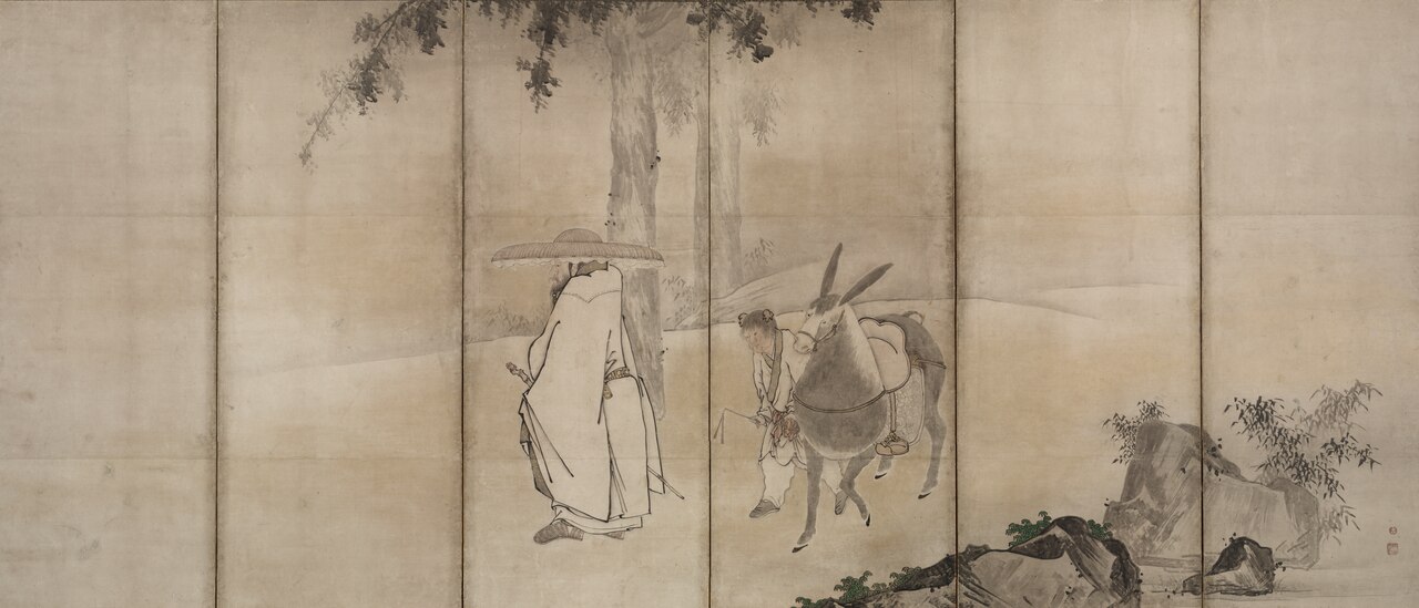 Su Shi (So Shoku) and Pan Lang (Han Rō) by Unkoku Tōgan