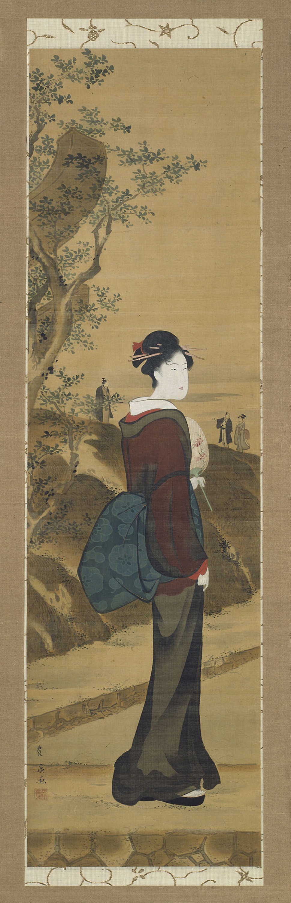 Beauty at the Mimeguri Shrine by Utagawa Toyohiro