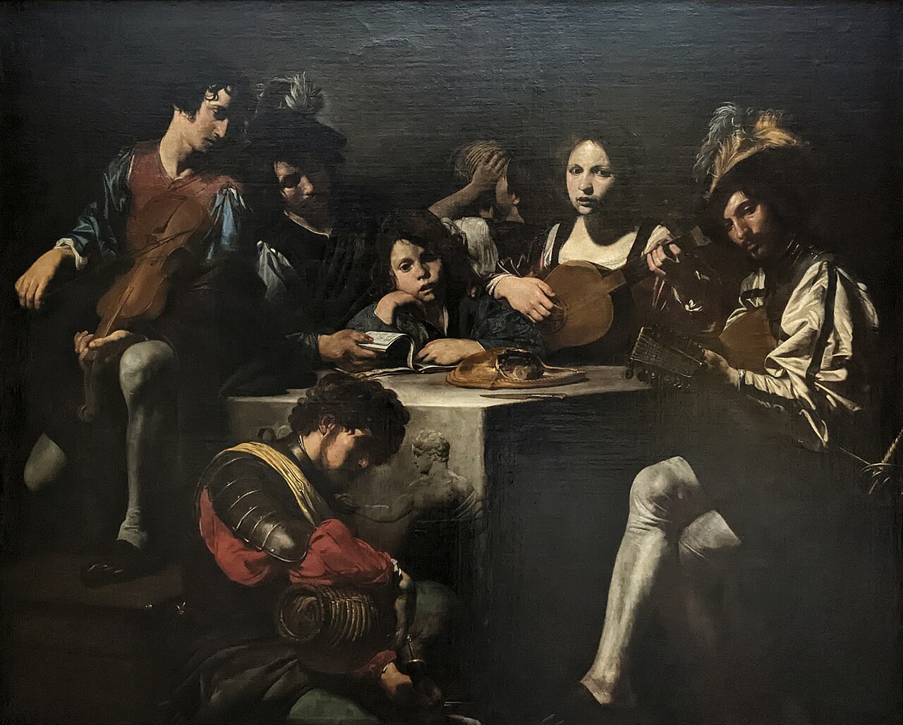 Concert with a Bas-relief by Valentin de Boulogne