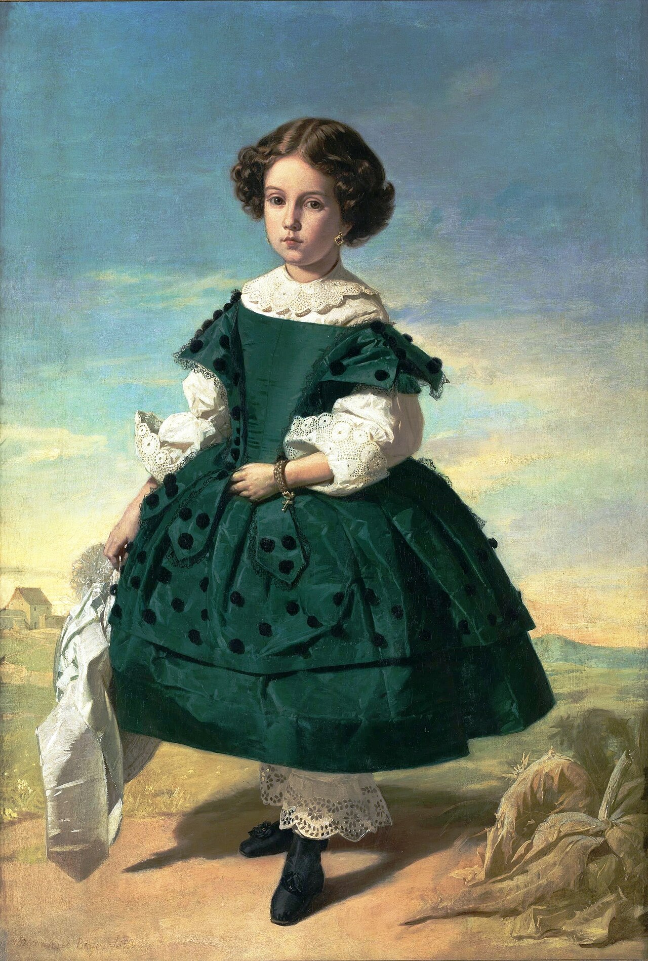 Portrait of a girl by Valeriano Bécquer