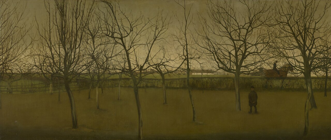 Orchard in winter by Valerius de Saedeleer