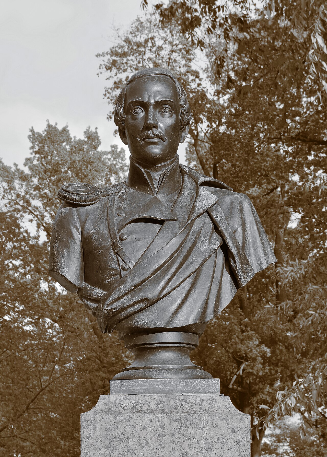 Bust of Mikhail Lermontov, Saint Petersburg by Vasily Kreitan