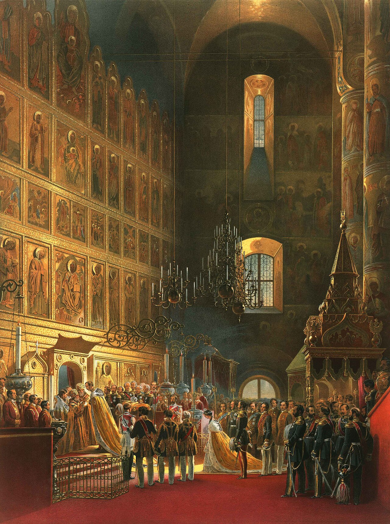Anointing of Alexander II. by Vasily Timm