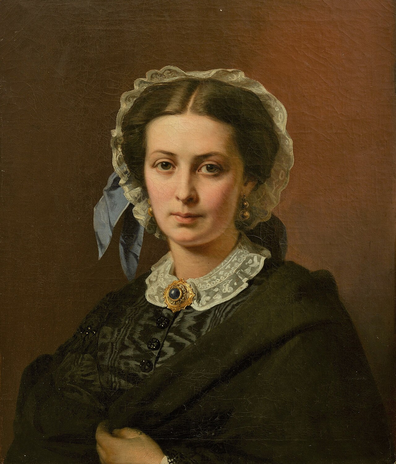 Portrait of Nadezhda Pavlovna Bogolyubova (née Nechayeva). by Vasily Vereshchagin