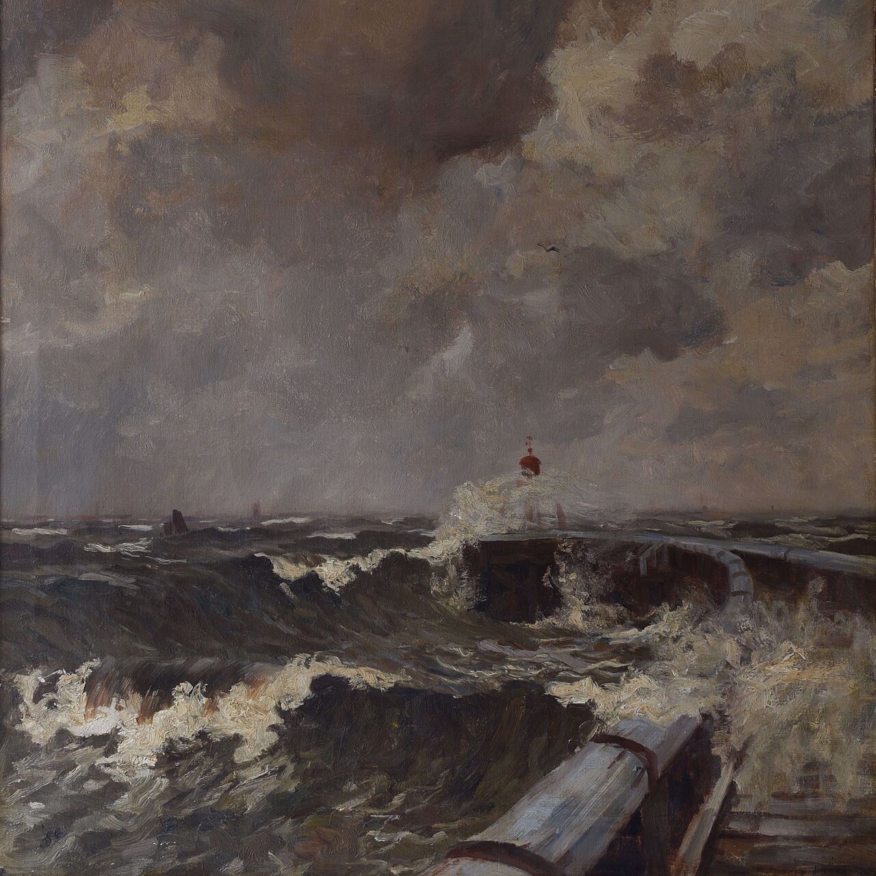 A wave breaker in a turbulent sea by Victor Gilsoul
